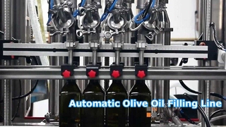 Ligne de remplissage d'huile d'olive de machine à étiquettes de capsulage remplissante automatique d'huile d'olive