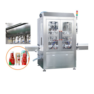 Machine de remplissage liquide visqueuse automatique de pot en verre de confiture avec le chauffage et le mélange