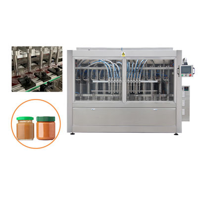 Machine de remplissage de pots en verre à pomme à piston à servomoteur automatique avec commande PLC