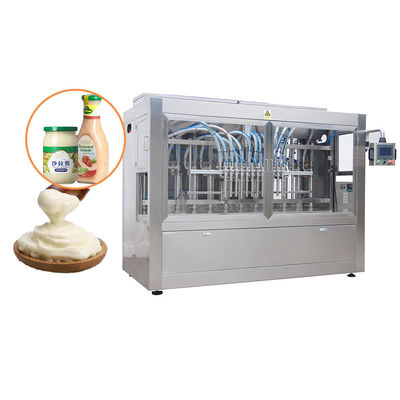 Machine automatique de remplissage de bouteille en verre de 250 ml et 500 ml de crème, de sauce au fromage, de chauffage et de mélange