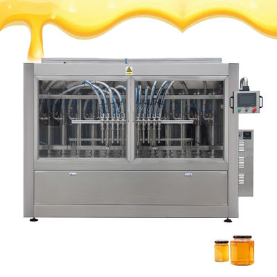 Machine de remplissage de miel à piston à servomoteur automatique ligne de distribution de miel avec contrôle PLC