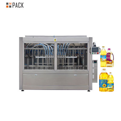 Machine automatique de remplissage d'huile en acier inoxydable 304/316 entraînée par un servo-moteur PLC + contrôle à écran tactile