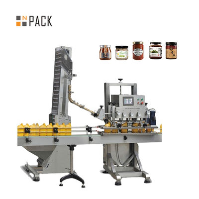 Automatique 6 roues bouteille de verre encastrement scellant machine d'emballage avec caps alimentateur