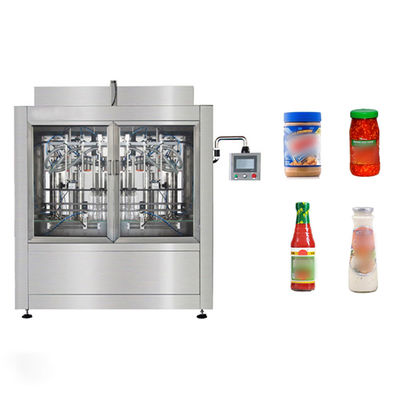 Machine automatique de remplissage de sauce en verre plastique de 48 à 56 Bpm