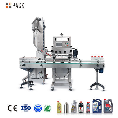 Npack Full Auto 1000-5000ml Machine d'assemblage de bouchon de bouteille avec 6 roues linéaires et instruction en ligne